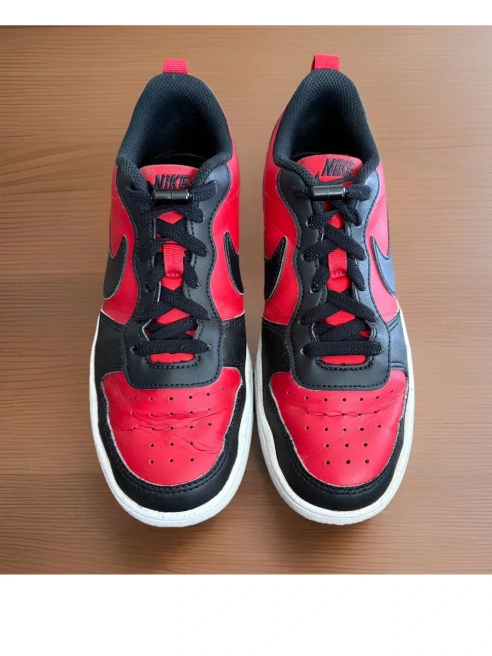 Nike Court Borough Low Recraft Red/Black Sneakers Size 6Youth/Womens 7.5